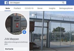 Bild der Facebook Startseite der JVA Meppen (Link zur Facebook Seite der JVA Meppen)